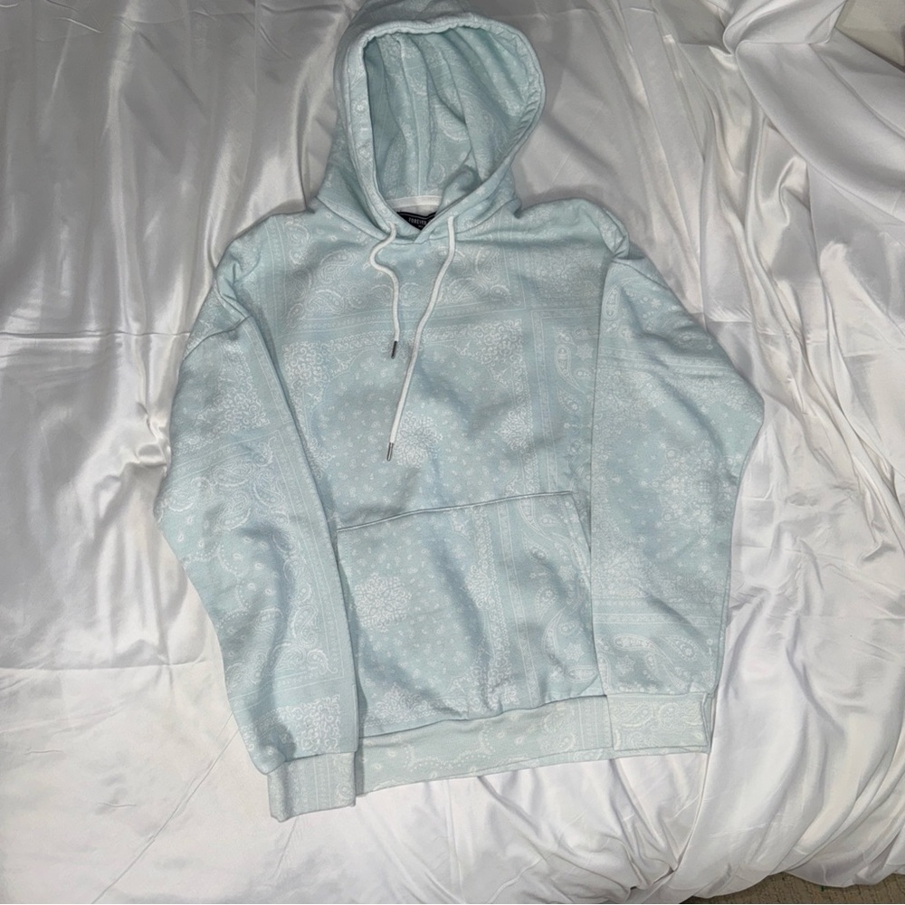 Forever 21 aqua Paisley hoodie men’s large